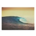thumbnail image 1 of Ocean Cutting Board, Ocean Breaking Wave at Sunset in Warm Colors Sea Seasonal Picture Art, Decorative Tempered Glass Cutting and Serving Board, Large Size, Turquoise Yellow Brown, by Ambesonne, 1 of 1