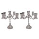 thumbnail image 1 of Candelabro de 2 piezas de 5 brazos Soledad Candelabro de aleación de zinc, 1 of 8