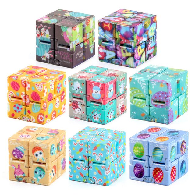Cubo infinito antiestrés para adultos y niños, rompecabezas cúbico abatible, juguetes para aliviar el estrés y el autismo, juguete para relajar y aliviar el estrés, novedad