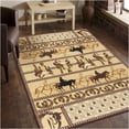 thumbnail image 2 of JERFIT Southwestern Area Rug 7x10 Feet, Beige Western Cowboy Pattern Polypropylene Rug for High Traffic Living Room, Bedroom, 2 of 6