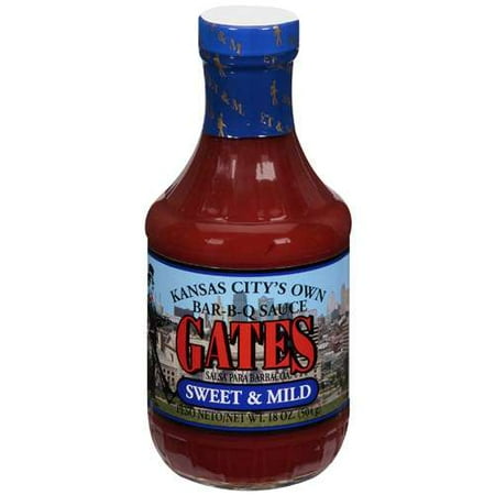 Gates Sweet & Mild Bar-B-Q Sauce, 18 oz (2 Pack)