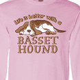 thumbnail image 4 of Inktastic Life is Better with a Basset Hound Long Sleeve T-Shirt, 4 of 5