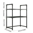 thumbnail image 3 of Elainilye 3-Tier Adjustable Shelf Organizer, Over-the-Oven Storage Rack with Detachable Layers, Space-Saving Microwave Stand & Countertop Shelf for Kitchen, Pantry, Bathroom, 3 of 6