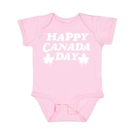 

Inktastic Happy Canada Day with Distressed Maple Leaves Gift Baby Boy or Baby Girl Bodysuit
