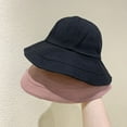 thumbnail image 4 of COCOpeaunt Autumn Womens Panama Bucket Hat Summer Fashion Kpop Bob Cotton Black Beach Sun Hats Foldable Wide Brim Anti-UV Fishing Cap, 4 of 6