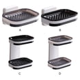 thumbnail image 4 of Yuarrent Organizador de esponja, caja de almacenamiento impermeable a prueba de humedad, caja para bañera, contenedor desmontable para baño, Juegos de accesorios de baño Gris de una sola capa, 4 of 6
