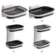 thumbnail image 4 of Organizador de esponja Kearding montado en la pared impermeable a prueba de humedad caja de almacenamiento gris, 4 of 6