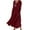 Burgundy, variant on IROINNID Maxi Dress for Women Long Sleeve Print Cotton Linen Round Neck Pocket Dress ,Green