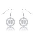thumbnail image 1 of 0.95 CT Interlocking Circle Rhodium & Cubic Zirconia Earrings - Clear, 1 of 1