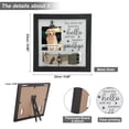 thumbnail image 5 of Unique Bargains Dog Memorial Gifts for Loss of Dog Personalized Keepsake Pet Memorial Frame Wooden Frame with Paw Print Design 9.06"x9.06" Black White, 5 of 6