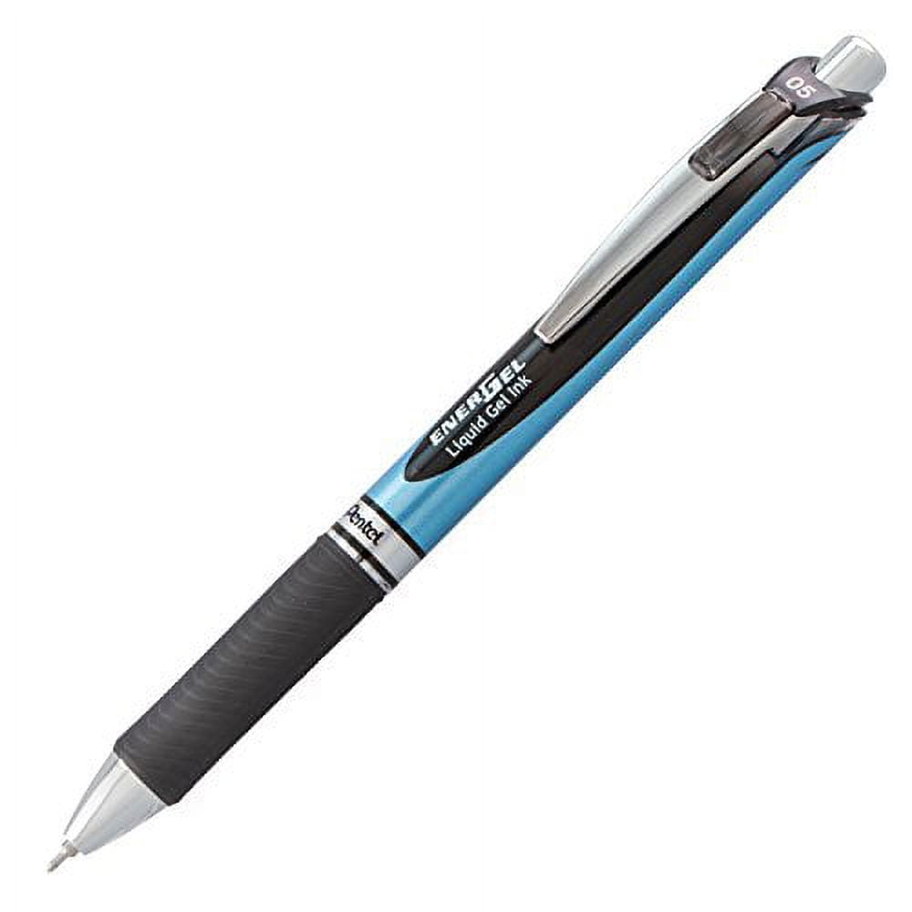 Pentel EnerGel Deluxe RTX Retractable Liquid Gel Pen, 0.5mm, Needle Tip, Black Ink, 3 Pen per Pack (BLN75BP3A)