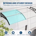 thumbnail image 5 of Kicctian  40''x80'' Clear Outdoor Door Awning Canopy, Polycarbonate Cover, Plastic Steel Brackets, UV, Rain, Snow, and Sun Protectivn, Ideal for Porch, Patio, Window, 5 of 7