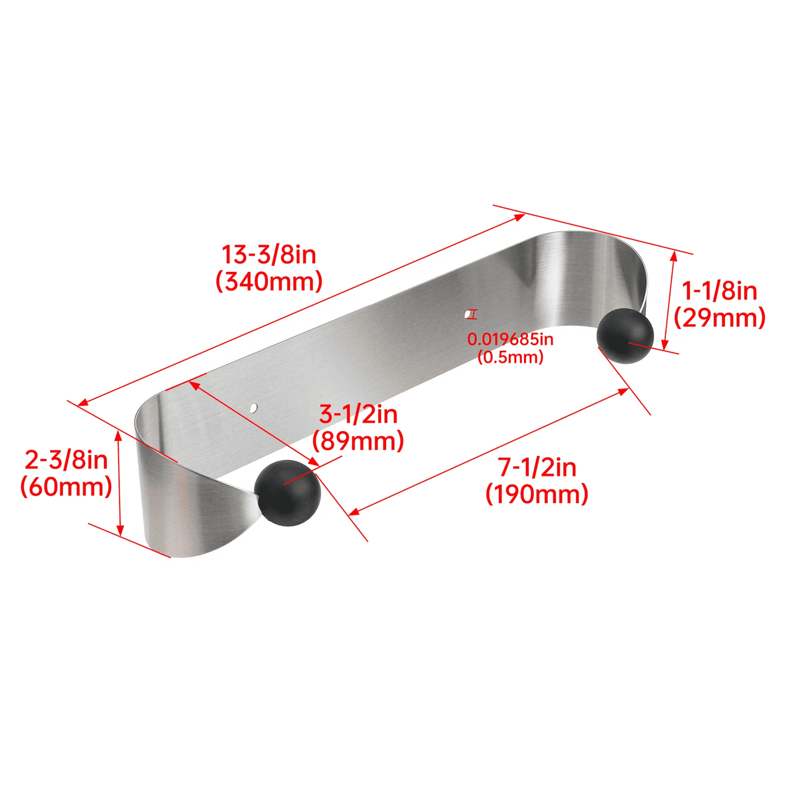 Paper Towel Holder Under Cabinet Wall Mount Stainless Steel Rack Kitchen