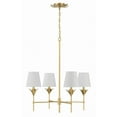 thumbnail image 2 of 534-GA Crystorama Lighting Broche - 4 Light Chandelier In Traditional Style-28 Inches Tall and 28 Inches Wide-Antique Gold Finish    -Traditional, 2 of 10