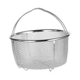 thumbnail image 4 of Cesta vaporera multifuncional para frutas y verduras, colador de acero inoxidable 20 centímetros, 4 of 9
