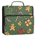 thumbnail image 5 of FORMRS Zipper Binder with Shoulder Strap 2-inch Ring 500 Sheet Capacity File Bag, Yellow Christmas Gingerbread, 5 of 5