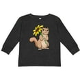 thumbnail image 3 of Inktastic Cute Chipmunk with Sunflower Boys or Girls Long Sleeve Toddler T-Shirt, 3 of 5