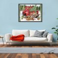 thumbnail image 4 of (SZX-C180-2) Hilo algodón ecológico con bordado tela blanca 11CT 40x50cm Kit serie paisaje punto cruz con pequeño coche rojo navideño, 4 of 9