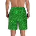 thumbnail image 3 of Disketp Men'S Swim Trunks Hawaiian Breathable Surf Beach Swimsuits Mesh Lining Beach Shorts With Pockets-Green Glitter, 3 of 9