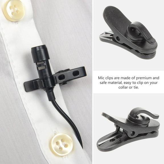 UPOUART 20Pcs Rotating Clip Lapel Mic Clips for Microphone Holder Clamp in Performances and Conferences