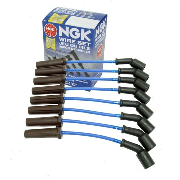 NGK Spark Plug Wire Set compatible with Chevrolet Suburban 2500 6.0L V8 2000-2006 - 9.2" Leads