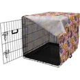 thumbnail image 3 of Floral Dog Crate Cover, Vibrant Spring Theme of Happy Hearts Blossoms and Leaves Seasonal Outdoor Print, Easy to Use Pet Kennel Cover Small Dogs Puppies Kittens, 7 Sizes, Multicolor, by Ambesonne, 3 of 7