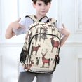 thumbnail image 6 of FORMRS Unisex School Backpack 17" Student Travel Bag with Laptop Compartment, Plaid Deer, 6 of 7