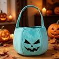 thumbnail image 6 of Teal Halloween Pumpkin Treat Bags for K'ids, Soft Candy Bucket Holders for Toddler Party Supplies, Handheld Pumpkin Bags for Trick or Treating and Classroom Gifts, 6 of 6