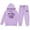 Purple, variant on XINXIAOO Girls Boys 2 Piece Outfits Set Hooded Sweatshirt and Joggers Sweatpants Casual Girls Boys Suits Size 7-8 Years