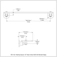 thumbnail image 3 of Washington Square Collection Glass Vanity Shelf with Beveled Edges - Brushed Bronze / 16 Inch, 3 of 3