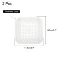 thumbnail image 2 of Uxcell 2packs Shower Drain Hair Catcher Square Drain Strainer for Shower Kitchen White, 2 of 5