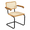 Honey Oak & Natural, variant on Breuer Chair Company Marcel Breuer B64 Cesca Cane Cantilever Armchair Arm Chair w/ Black Steel Frame White Wood & Natural Cane (Made in Italy) by Furnish Theory