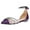 Eggplant, variant on Women Chic Pointed Toe D'Orsay Flat Sandals Glitter Rhinestones Buckle Ankle Strap Shoes for Bride Wedding Size 16 Blue