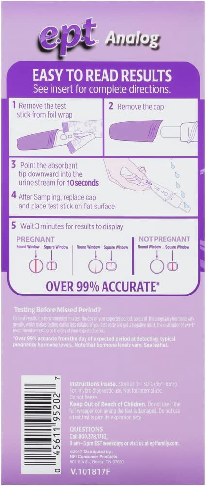 e.p.t. Analog Early Pregnancy Tests, 2 Count