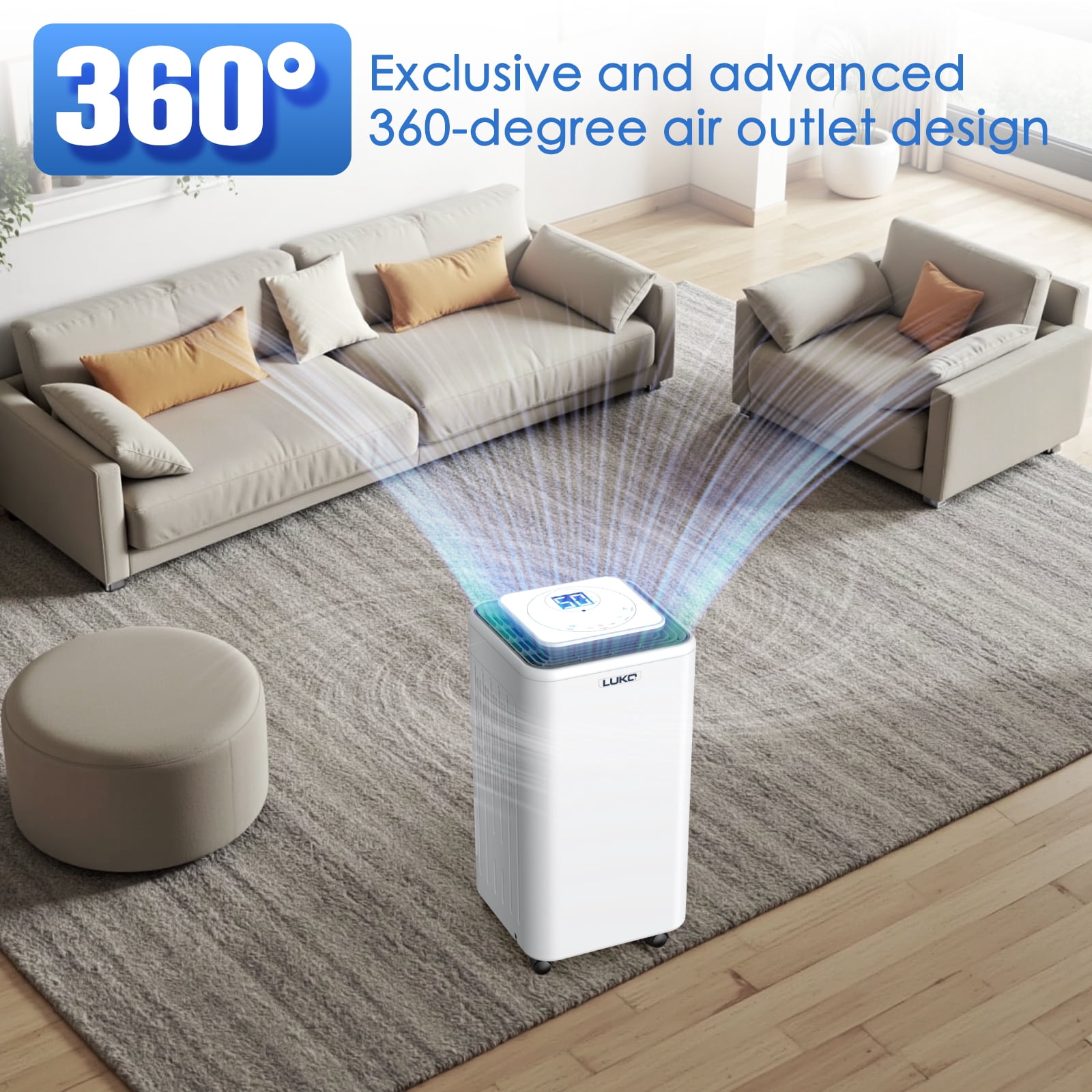 2000 Sq. Ft Dehumidifiers for Large Room and Basements, 30 Pints Dehumidifier with Drain Hose, Auto or Manual Drainage, 0.528 Gallon Water Tank, Auto Defrost, Dry Clothes Function, 24H Timer