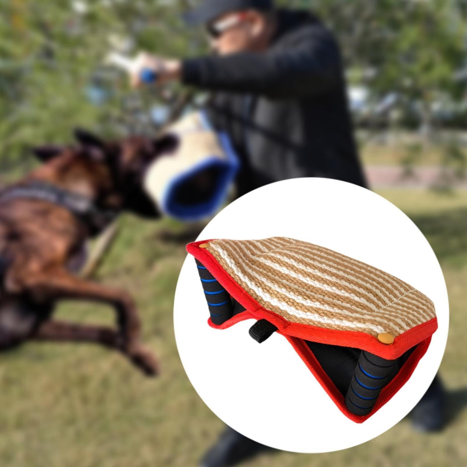 Bvdfgk Dog Bite Pillow Dog Training Biting Sleeves Interactive Toy Sturdy Portable Bite red