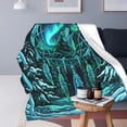 thumbnail image 5 of Wolf Blanket Gifts For Adults, Frozen Dreamcatcher Wolf Throw, Home Bed Couch, Nature Art Decor, Christmas Winter Holiday Birthday Flannel Blanket 50x40, 5 of 6