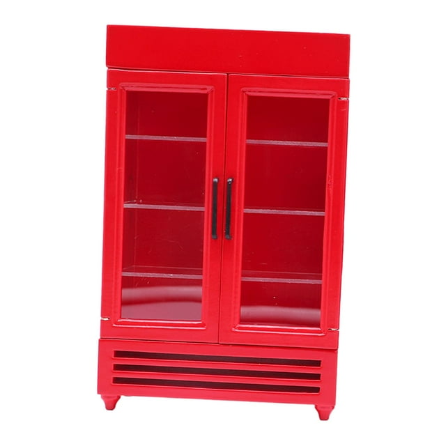 1/12 Refrigerador Congedor Muebles para Rojo Gloria mini refrigerador