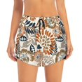thumbnail image 2 of Balery Floral Paisley Pantalones cortos deportivos para mujer con forro y dos bolsillos, elásticos, para entrenamiento, gimnasio, yoga-X-Large, 2 of 7