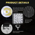 thumbnail image 3 of Car Led Work Lights Mini 48w Square 16 Lights Off-road Vehicle Modified Auxiliary Lights, 3 of 4