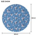 thumbnail image 6 of Pioneer Flower Floral Print Pattern Round Tablecloth 60"x60",Wrinkle Wipeable Table Cloth for Kitchen Dining Room Picnic Patio Party, 6 of 6