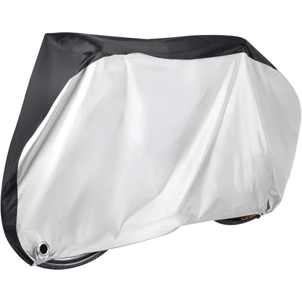 Cubierta de bicicleta antipolvo/UV/lluvia/nieve impermeable cubierta de bicicleta con agujeros antirrobo y bolsa de almacenamiento, cubierta de bicicleta para ATV y bicicleta de carretera Afortunado Sencillez