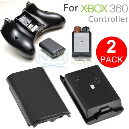 2Pcs AA Battery Back Cover Case Shell Pack Fit for Xbox 360 Wireless Controller