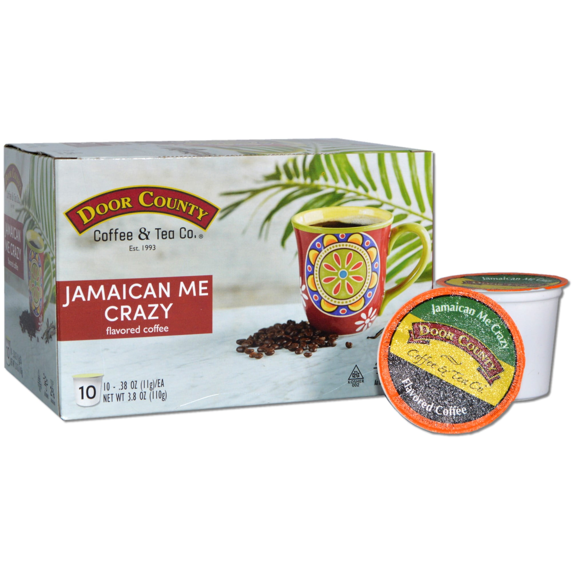 Door County Coffee Jamaican Me Crazy Flavored Coffee KCups 10 Count