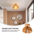 thumbnail image 3 of Toddmomy 1Pack Flush Mount Ceiling Light Wood Lamp Shade Khaki Lighting for Home, 3 of 8