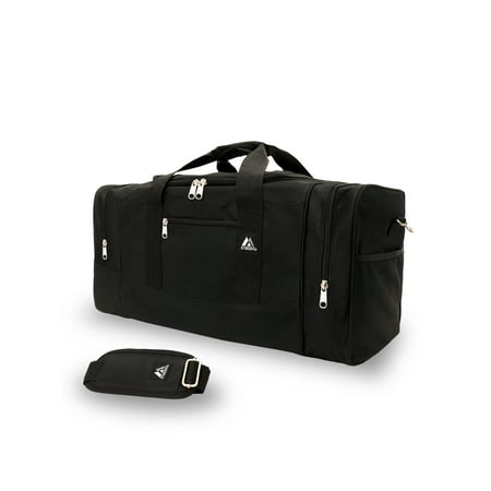 Everest Unisex 25" Dual Zippered Sport Duffel Bag, Black
