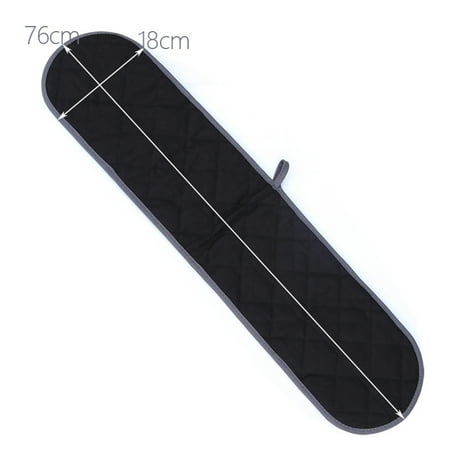 

Double-end oven mitts Thick Double-end Oven Mitt Heat Resistant Hands and Arms Protector Rectangular Oven Gloves (Black)