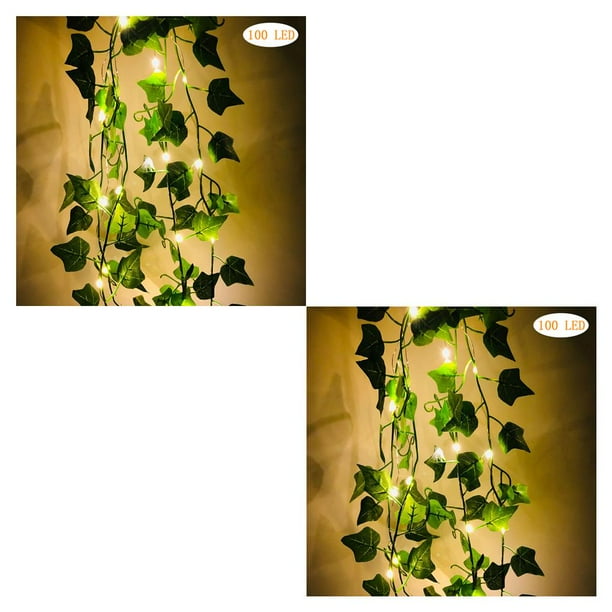 Plantas artificiales Yuarrent Alambre de cobre Adornos de ilustraciones Lámpara de hadas Atmósfera Accesorios de diseño Iluminación
