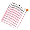 thumbnail image 4 of Nail Art Brush Set - 15 Pcs For Gel Polish, Dotting, Drawing And Painting Nails, 4 of 5