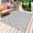 Gray, variant on Red Moroccan Outdoor Rug 4x6 Ft - Reversible Patio Rug Outdoor Camping Rugs, Ethnic Abstract Geometric Quatrefoil Grid Washable Indoor Outdoor Area Rugs, Non-Slip Outdoor Carpet Runner for Deck/Porch